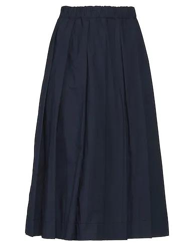 Midnight blue Plain weave Midi skirt