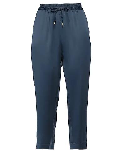 Midnight blue Satin Cropped pants & culottes
