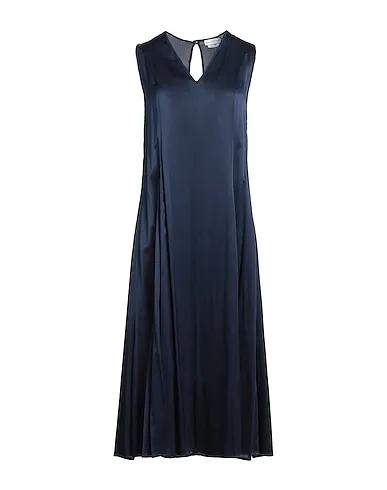 Midnight blue Satin Midi dress
