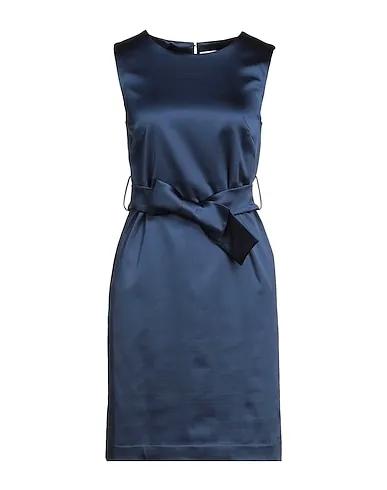 Midnight blue Satin Short dress