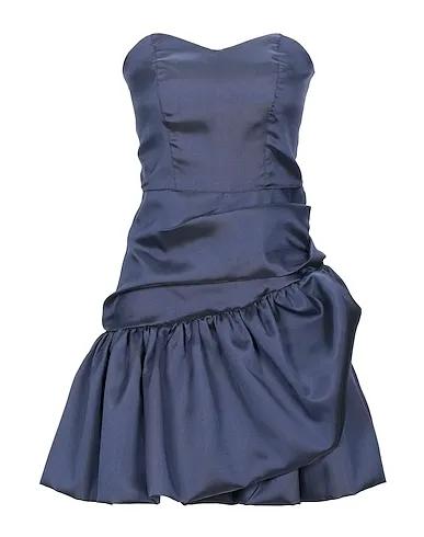 Midnight blue Satin Short dress