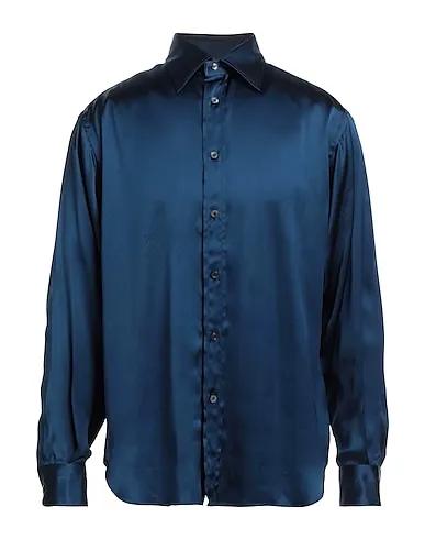 Midnight blue Satin Solid color shirt