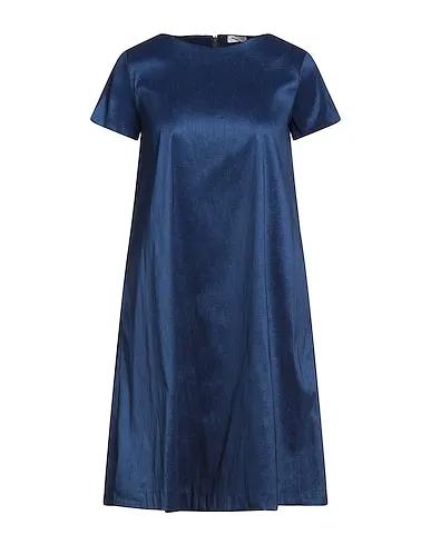 Midnight blue Silk shantung Short dress