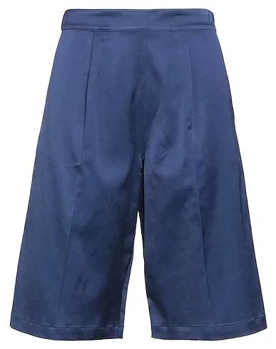 Midnight blue Silk shantung Shorts & Bermuda