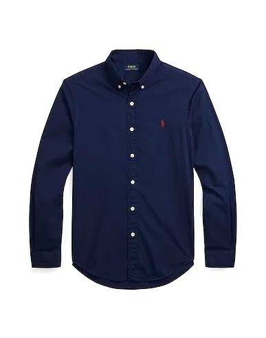 Midnight blue Solid color shirt SLIM FIT TWILL SHIRT
