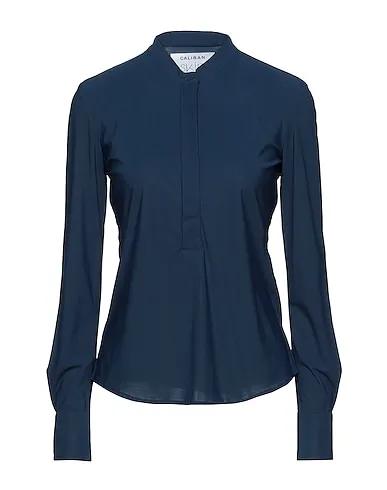 Midnight blue Synthetic fabric Solid color shirts & blouses