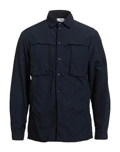 Midnight blue Techno fabric Solid color shirt
