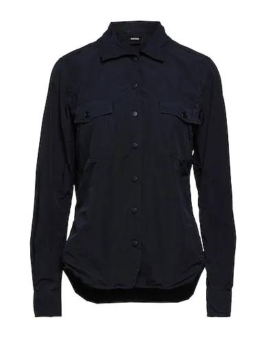 Midnight blue Techno fabric Solid color shirts & blouses