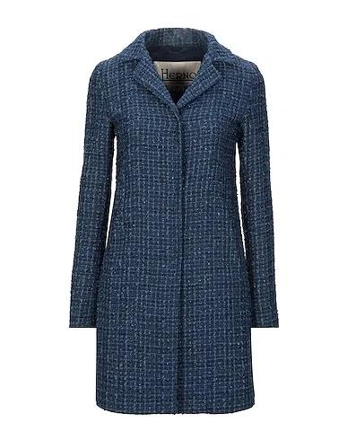 Midnight blue Tweed Full-length jacket