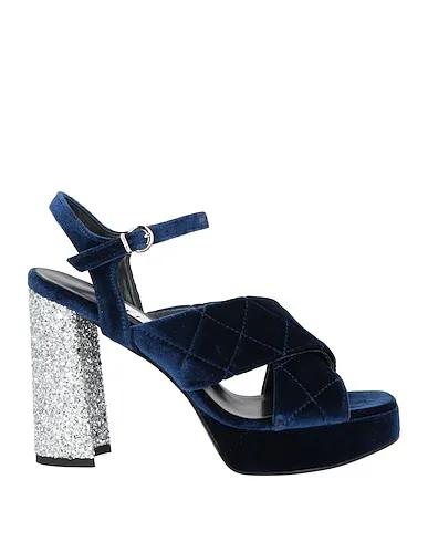 Midnight blue Velvet Sandals