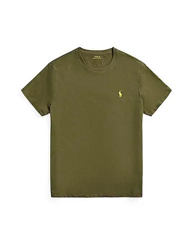 Military green Basic T-shirt CUSTOM SLIM FIT JERSEY CREWNECK T-SHIRT
