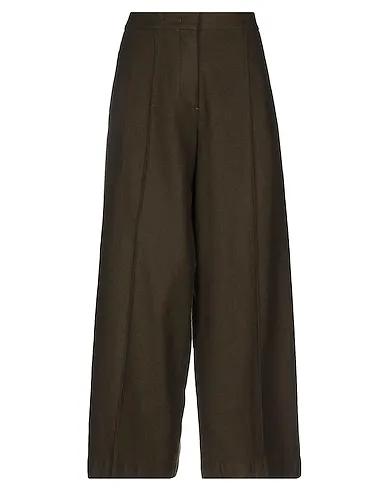 Military green Boiled wool Casual pants