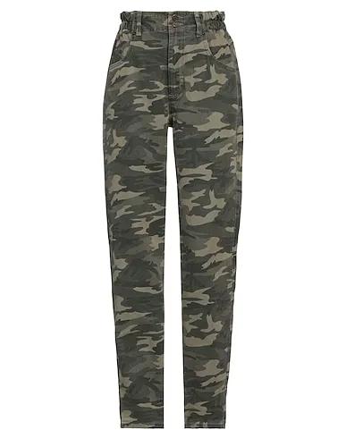 Military green Canvas Casual pants