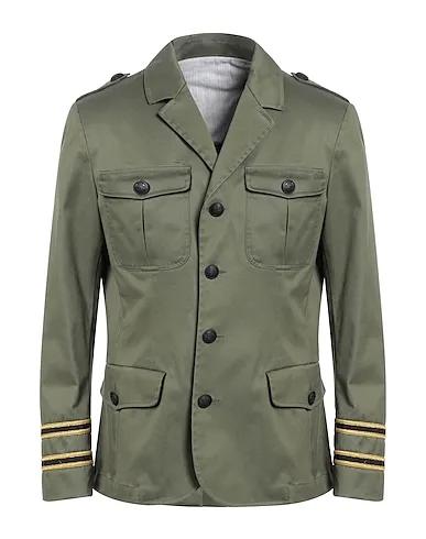 Military green Cotton twill Blazer