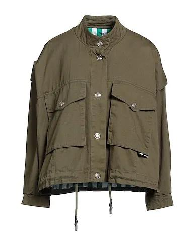 Military green Cotton twill Denim jacket