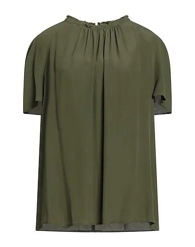 Military green Crêpe Blouse
