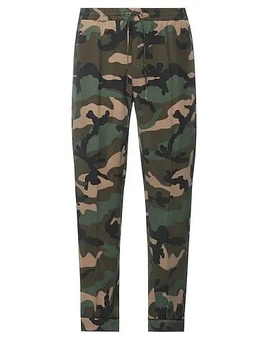 Military green Crêpe Casual pants