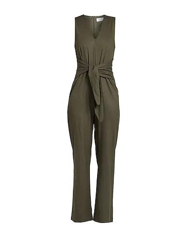 Military green Flannel Jumpsuit/one piece