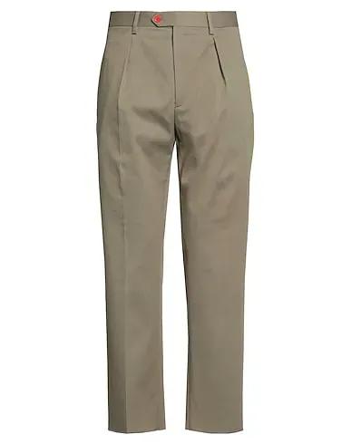 Military green Gabardine Casual pants