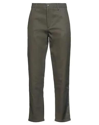 Military green Gabardine Casual pants
