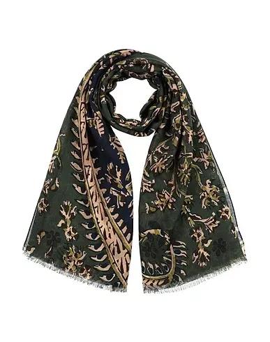 Military green Gauze Scarves and foulards