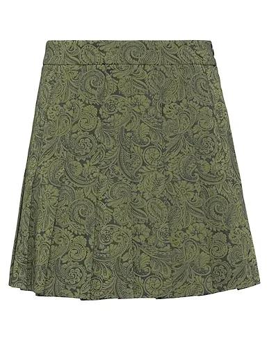 Military green Jacquard Mini skirt