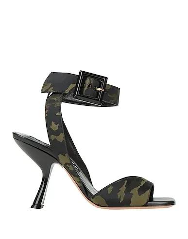 Military green Jacquard Sandals
