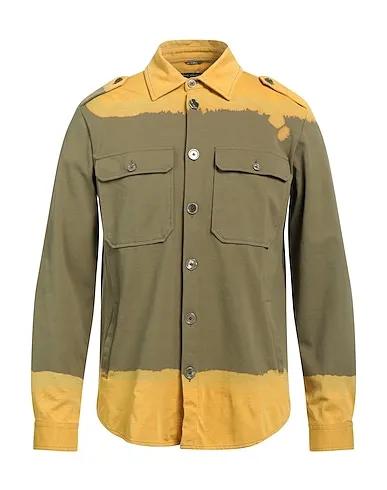 Military green Jersey Patterned shirt