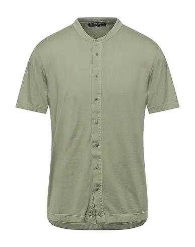 Military green Jersey Solid color shirt