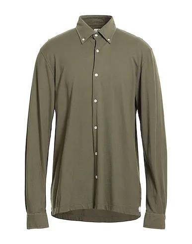 Military green Jersey Solid color shirt