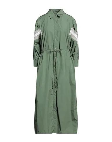 Military green Knitted Midi dress