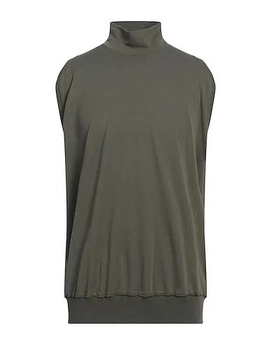 Military green Knitted Sleeveless sweater
