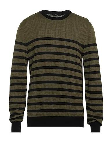 Military green Knitted Sweater