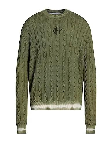 Military green Knitted Sweater