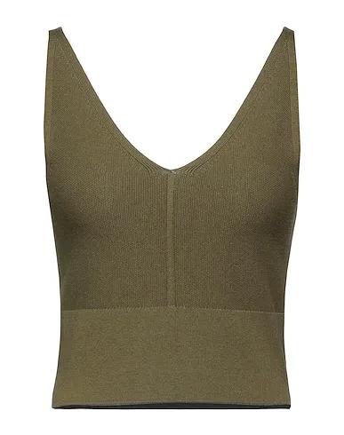 Military green Knitted Tank top