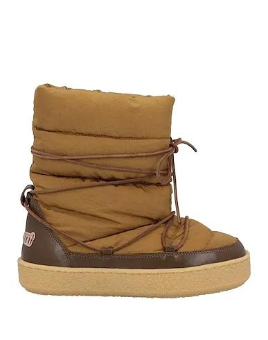 Military green Leather Ankle boot