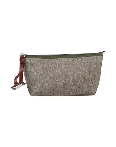 Military green Leather Handbag
