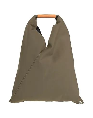 Military green Leather Handbag