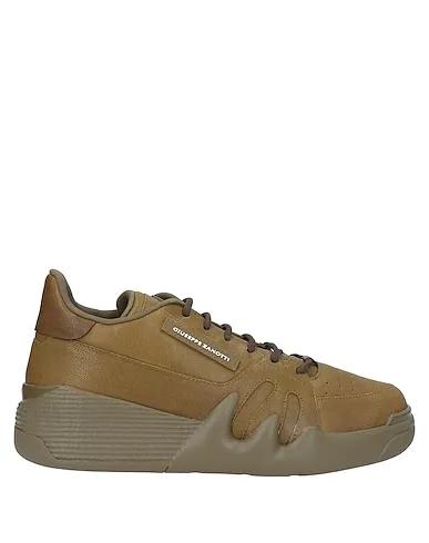 Military green Leather Sneakers