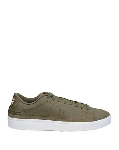 Military green Leather Sneakers