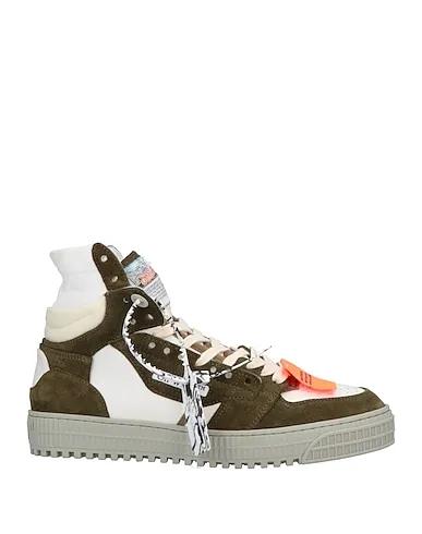 Military green Leather Sneakers