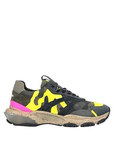 Military green Leather Sneakers