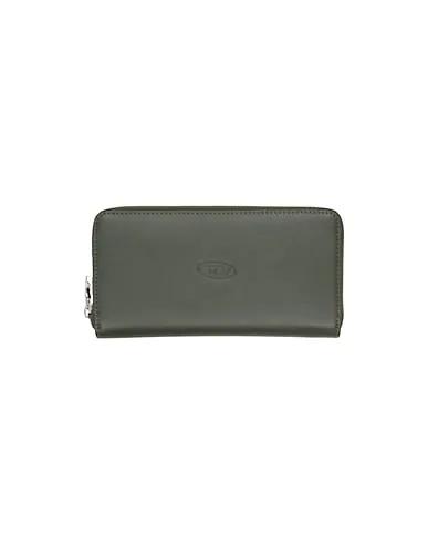 Military green Leather Wallet