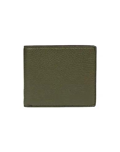 Military green Leather Wallet