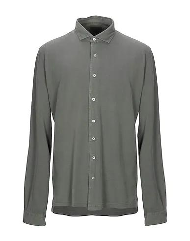 Military green Piqué Solid color shirt