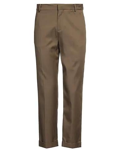 Military green Plain weave Casual pants