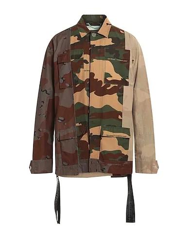 Military green Plain weave Jacket