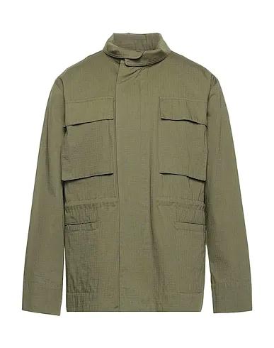 Military green Plain weave Jacket