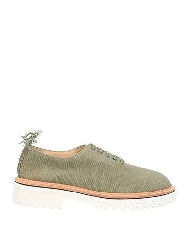 Military green Plain weave Laced shoes
