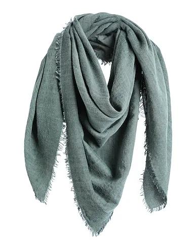 Military green Plain weave Scarves and foulards